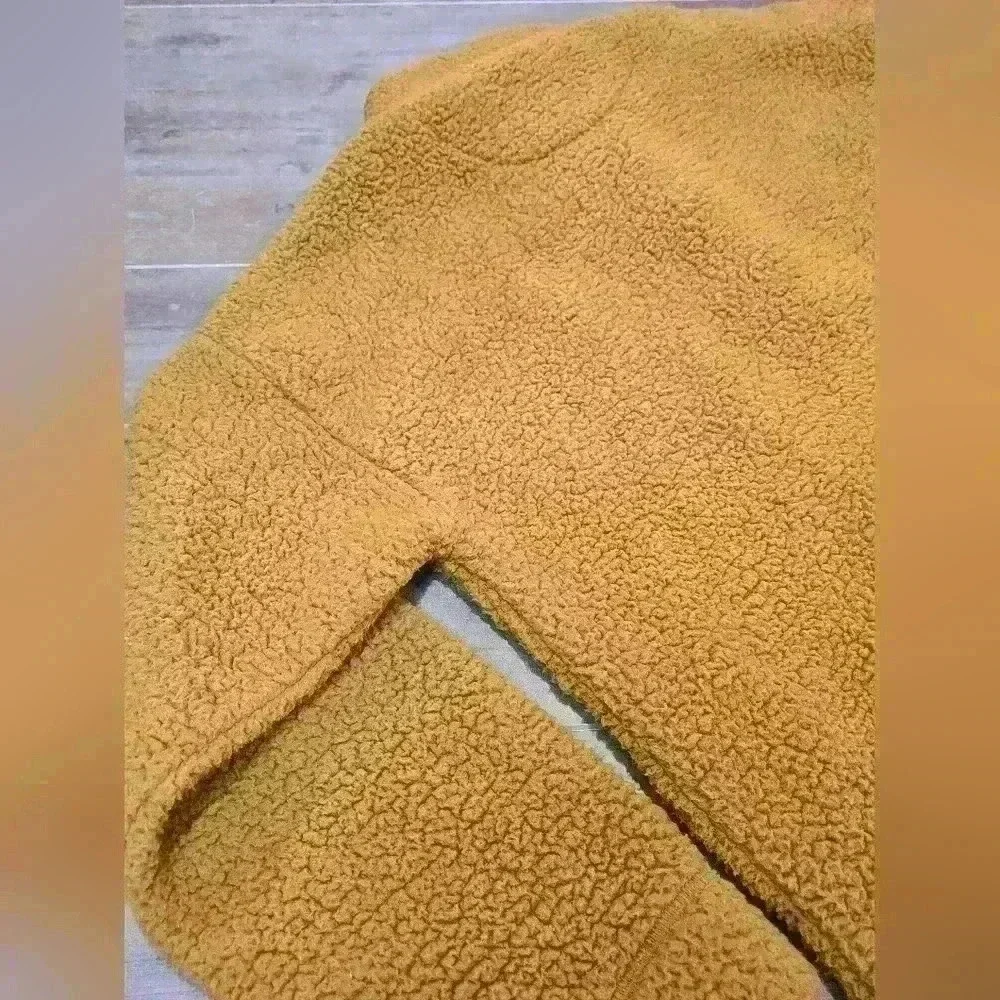 Aerie Sherpa Fleece Teddy 3/4 Button-Up Sweater.